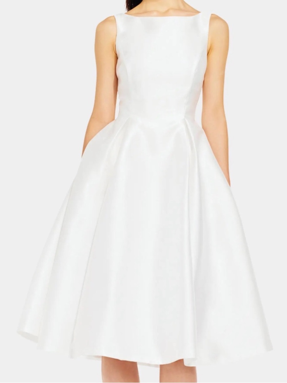 Adrianna Papell Sleeveless Mikado Fit & Flare Midi Dress